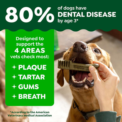 GREENIES Original Large Natural Dog Dental Care Chews Oral Health Dog Treats, 6 Oz. Pack (4 Treats)