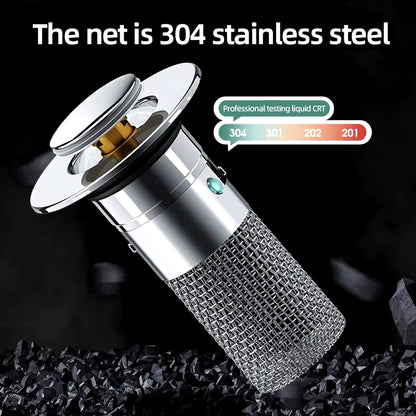 1PCS Washbasin Leak Plug, Stainless Steel Odor Proof Bouncing Core, Press Type Sink Drain, Universal Accessory for Washbasin
