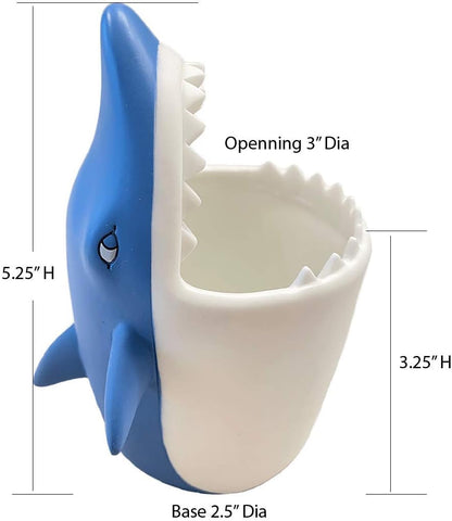 Fun Kids Animal Toothbrush Holder, Bathroom Organizer, Pencil Cup - Shark
