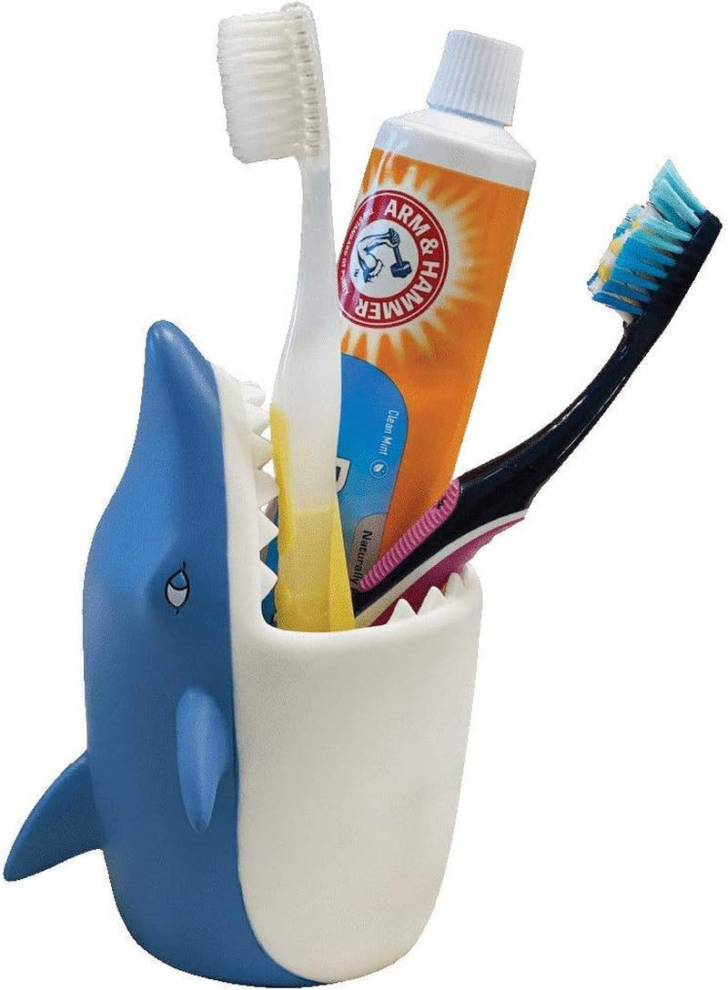 Fun Kids Animal Toothbrush Holder, Bathroom Organizer, Pencil Cup - Shark