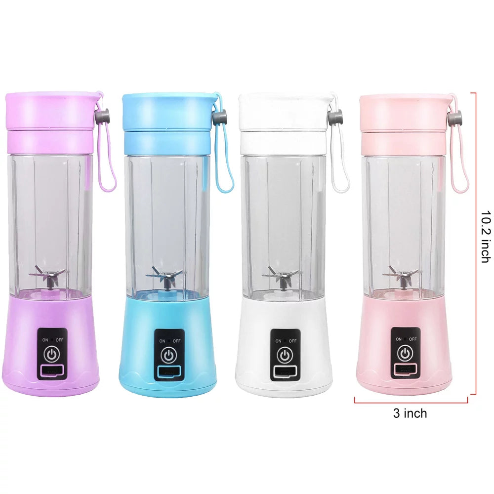 380Ml Electric Juicer Bottle, Fruit Vegetable Blender, Portable Smoothie Maker Mixer Bottle, Rechargeable Blender Bottle, Purple