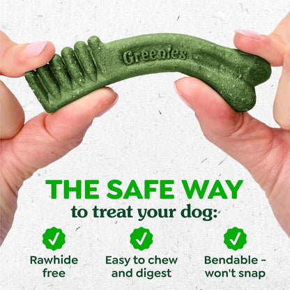 GREENIES Original Large Natural Dog Dental Care Chews Oral Health Dog Treats, 6 Oz. Pack (4 Treats)